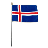 Icelandic flag on a white background