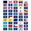 3ft x 5ft Printed Polyester 50 State Flag Set