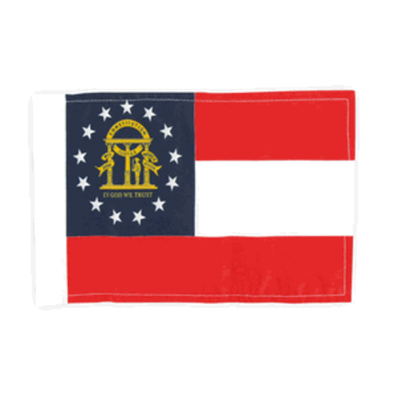 New Georgia state car flag on a white background