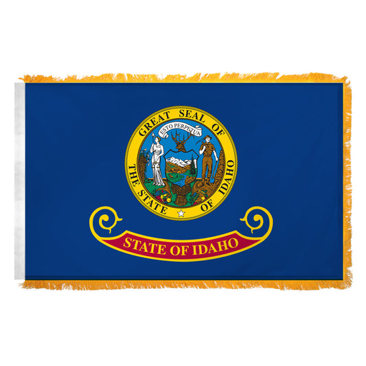 Idaho 4X6ft Nylon Flag with Indoor Pole Hem and Fringe