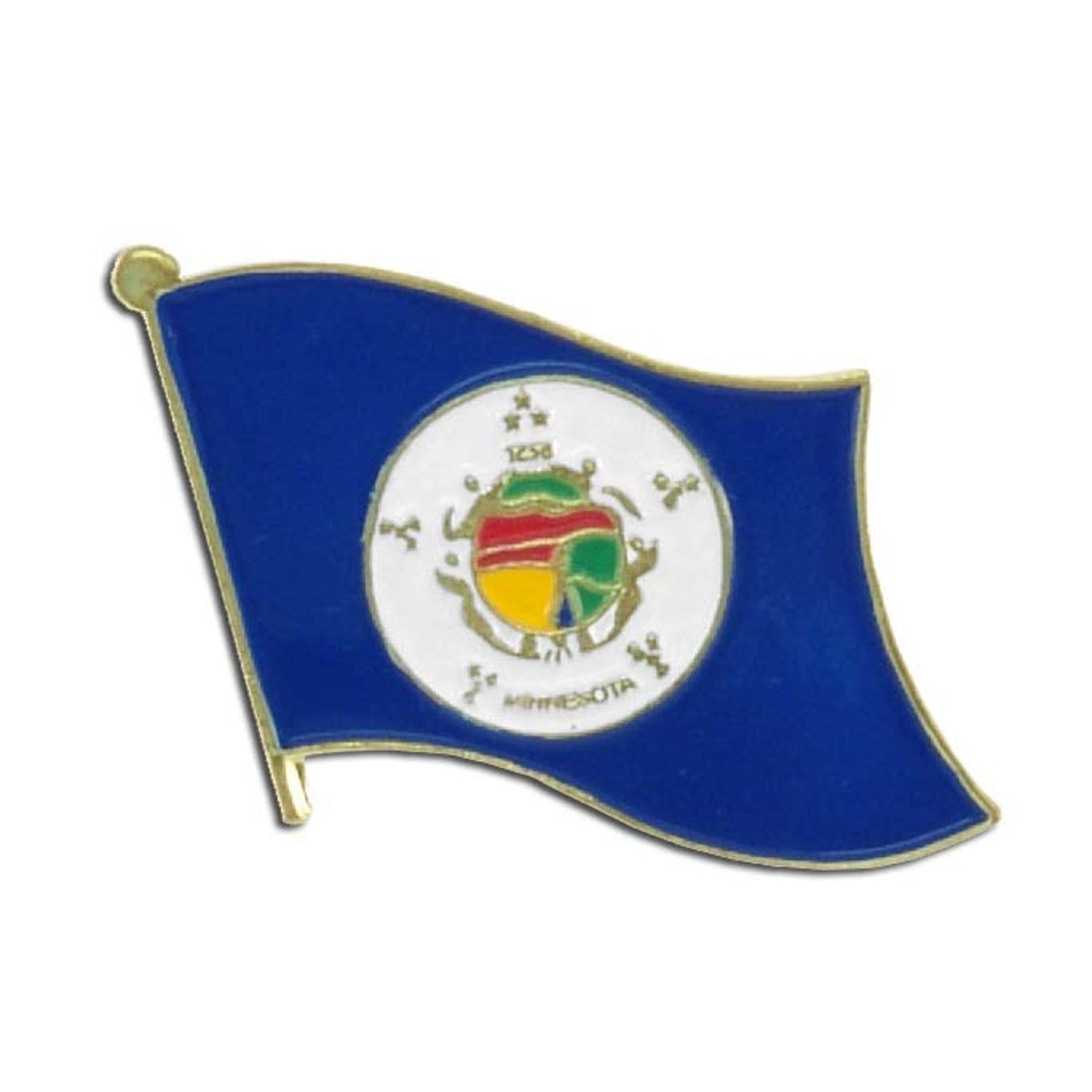 Minnesota Flag Lapel Pin - 3/4" x 1/2"