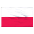 Poland national flag with red and white colors on a white background