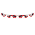 6 Panel Patriotic Pleated Fan Bunting String - 9"