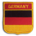 Patch with German flag design and 'GERMANY' text on a white background