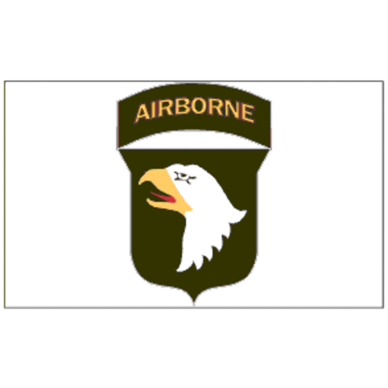 Airborn flag graphic with eagle and badge