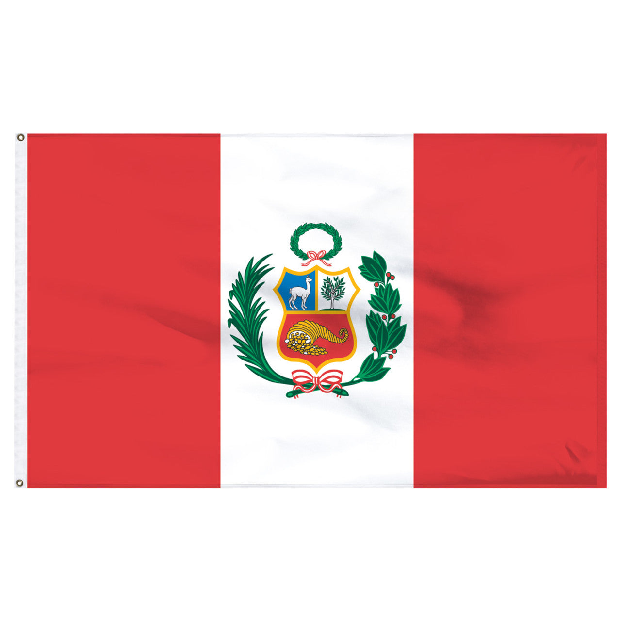 Peru 4ft x 6ft Nylon Flag - With Seal