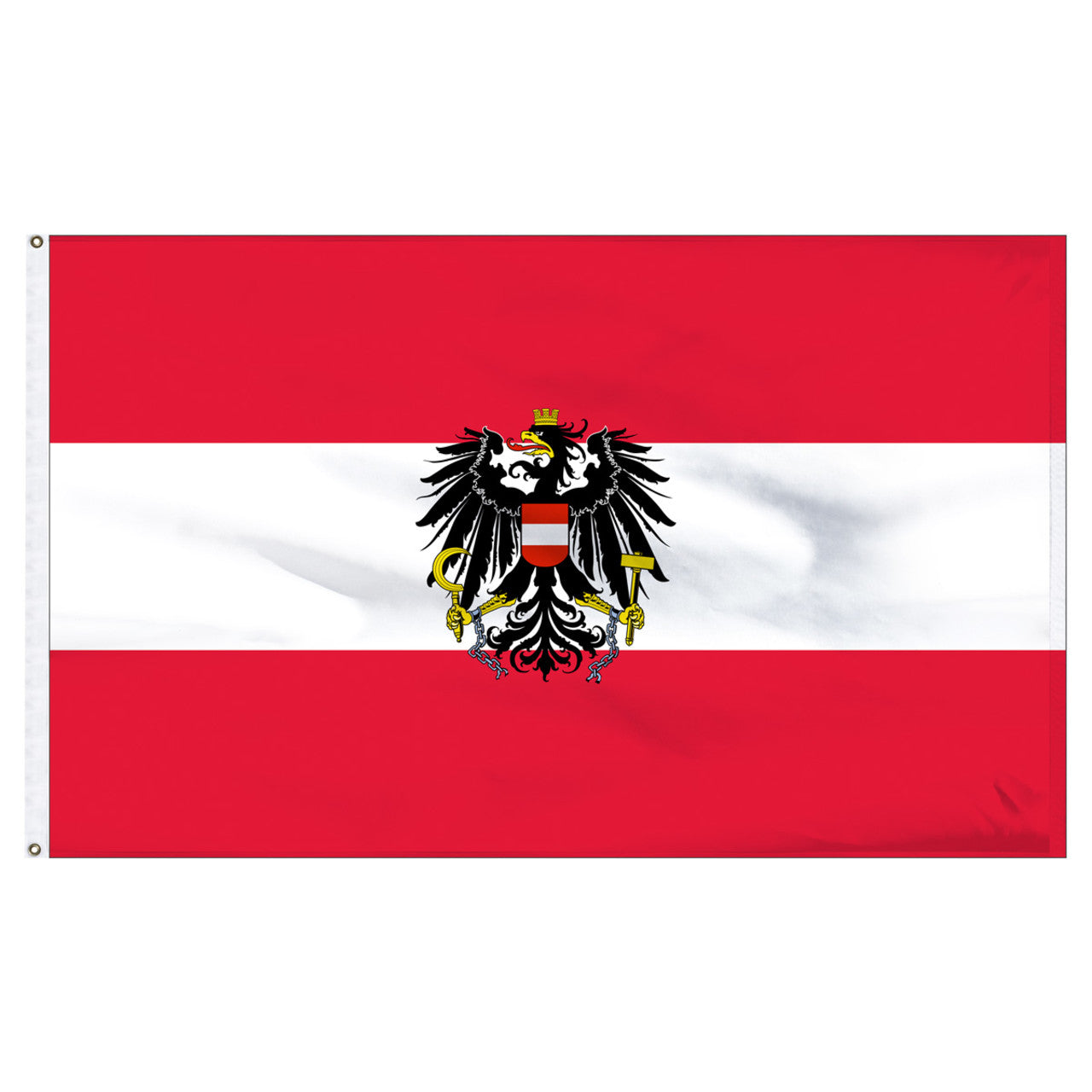 Austria 6' x 10' Nylon Flag With Eagle