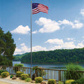 Super Tough 25ft 4 Sections 0.125 Wall Thickness Heavy Duty Residential Flagpole - Black