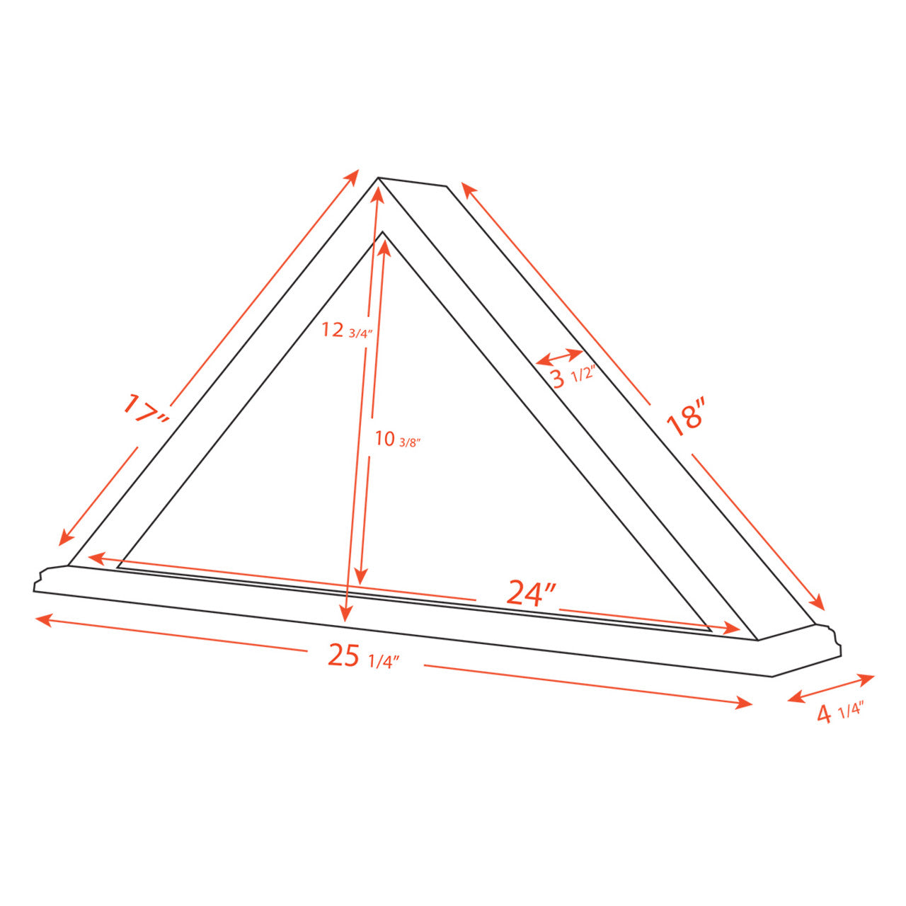 Roosevelt Burial Flag Display Case for 5' x 9.5' Flag