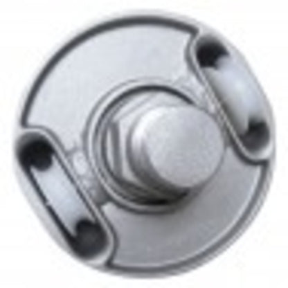 Threaded Revolving Truck - Double Pulley - 3 1/2" - RTS-2-125