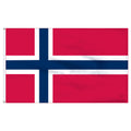 Flag of Norway with red, blue, and white colors on a white background