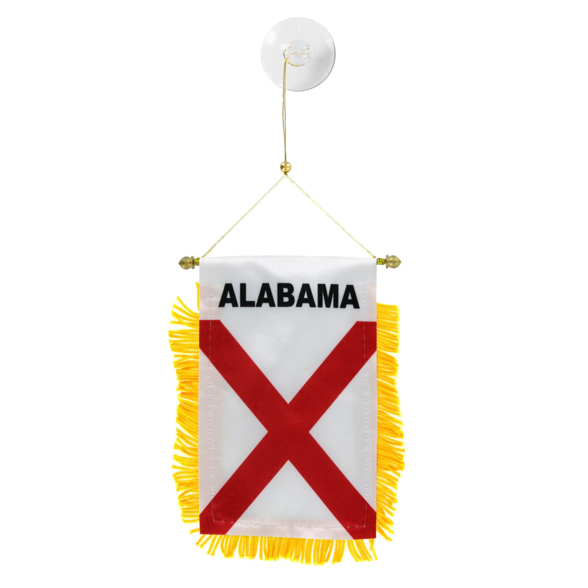 Small flag with 'Alabama' text on a white background
