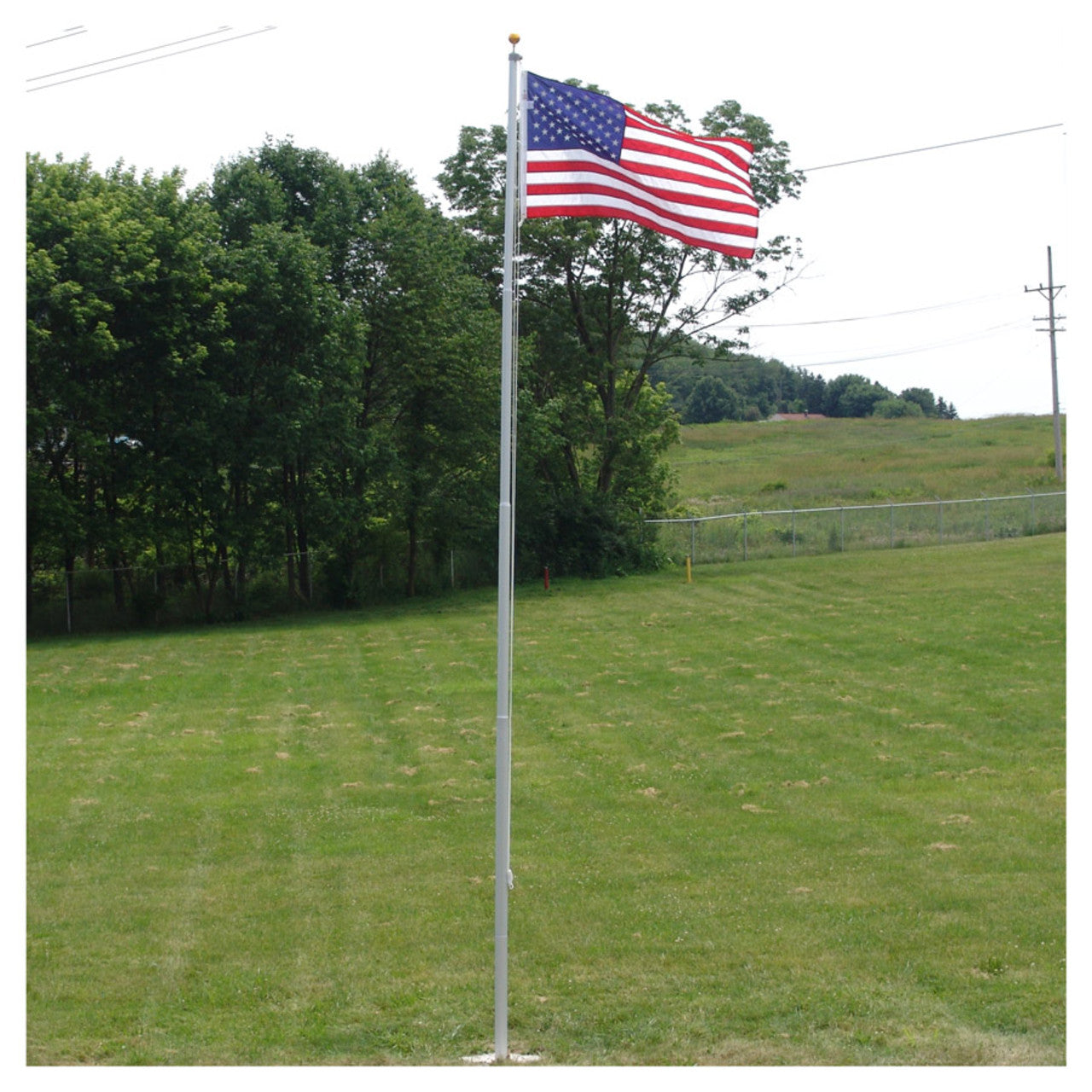 Super Tough 20ft Heavy Duty Aluminum Sectional Residential Flagpole Kit