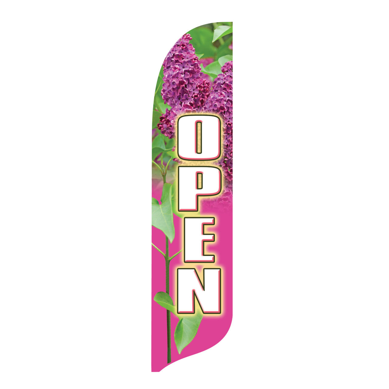 Outdoor Advertising Blade Flag - Decorative - Open - 2ft x 12ft