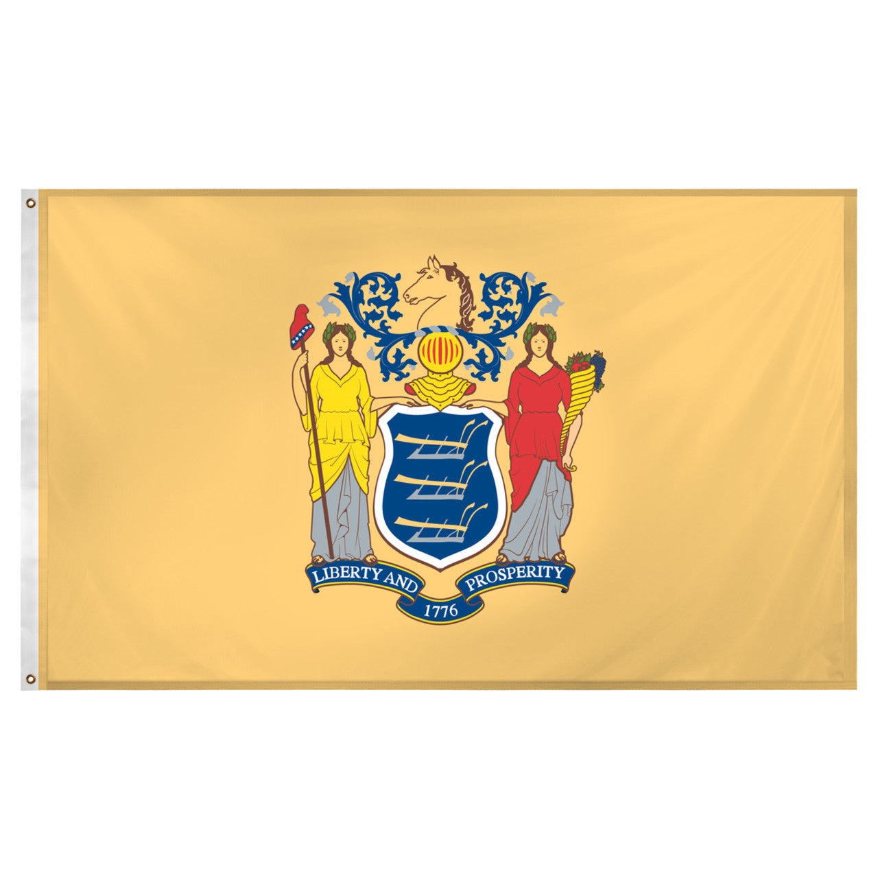 New Jersey flag 3 x 5 feet Super Knit polyester