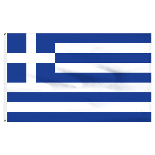 Greece Flag 3ft x 5ft nylon - Secondary Image - United States Flag Store Greece Flag 3ft x 5ft nylon