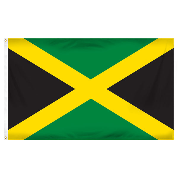 thumbnail image 2 of Digni Jamaica Flag - 90 X 150 Cm (5ft X 3ft) - 100% Polyester Hiss Flag 2 of 5
