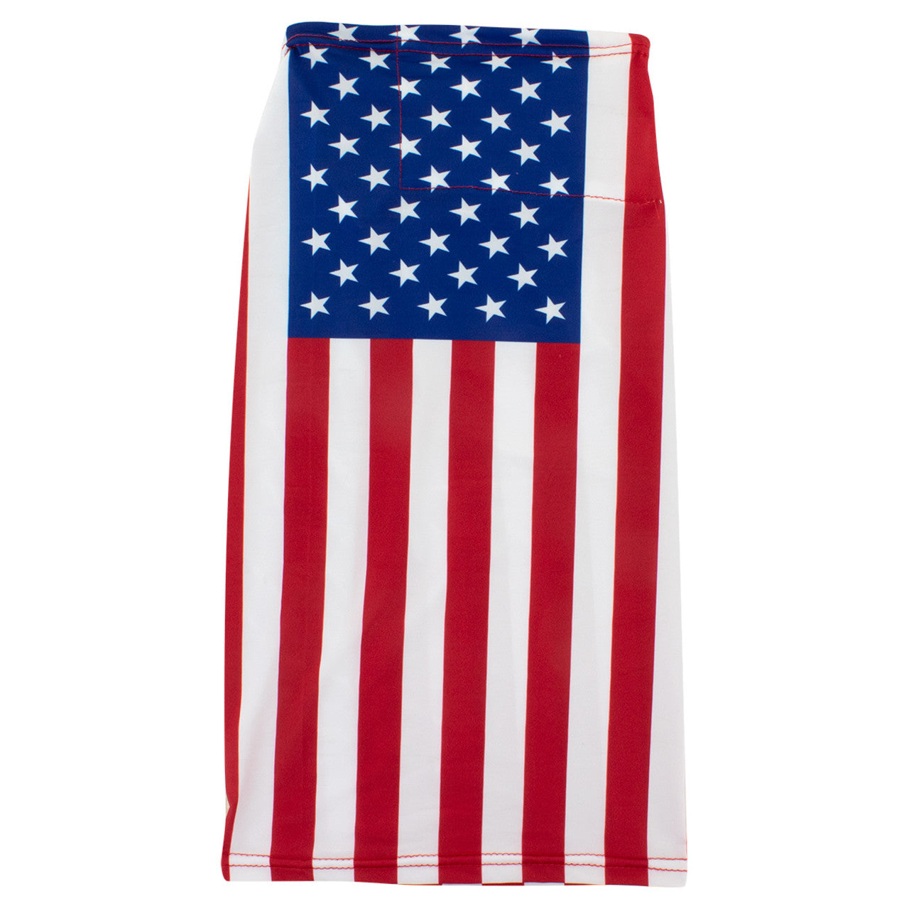 American flag towel on a white background