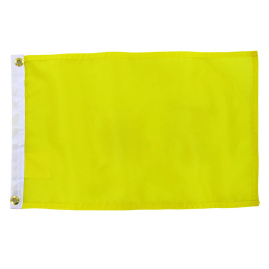 Solid Color FM Yellow Flag 12in x 18in Nylon Flag