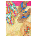 Carson Banner Flag - Sandy Flip Flops - 28in x 40in