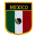 Mexico flag patch with 'MEXICO' text on a white background
