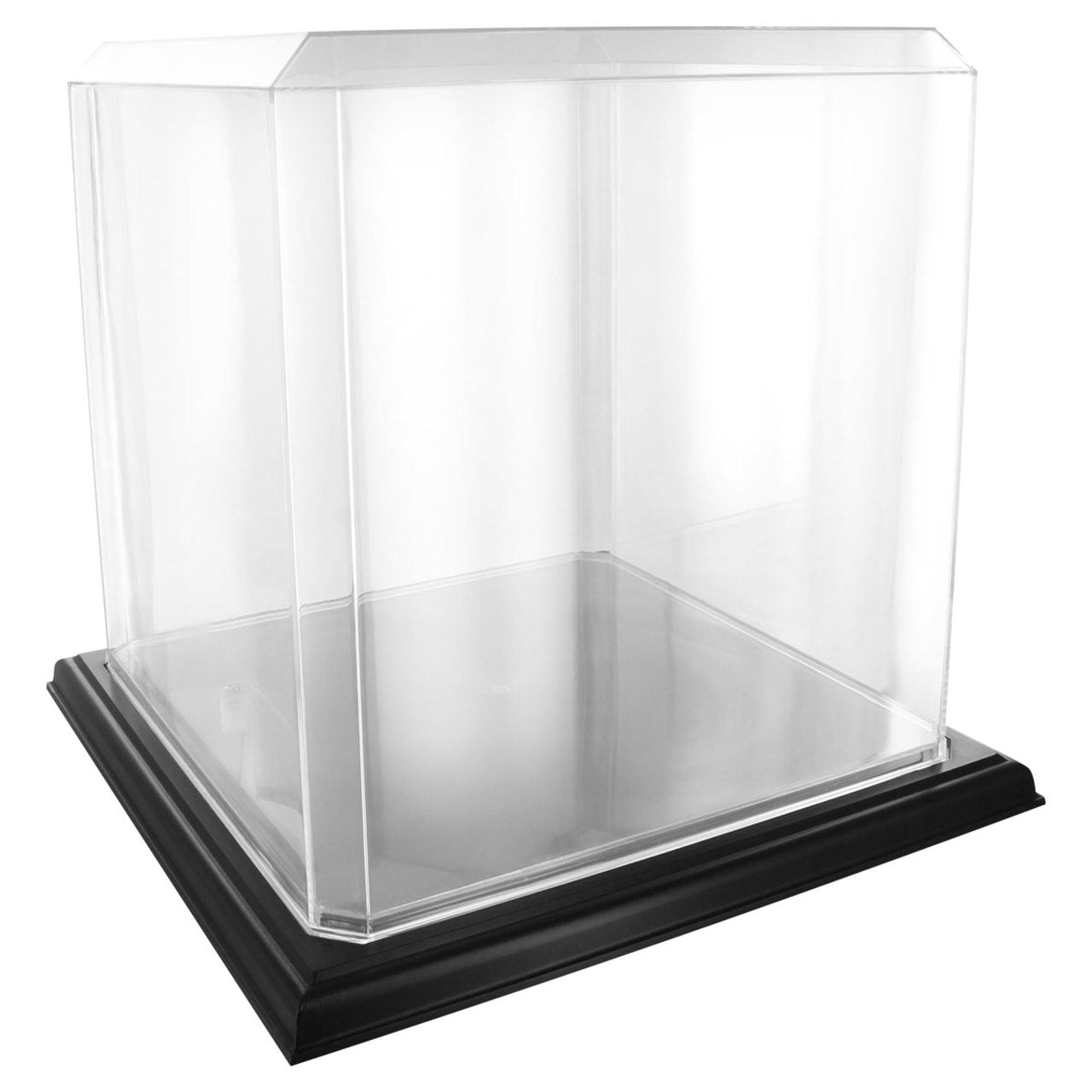 Clear Acrylic Basketball Display Case - Black Base