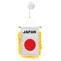 Small flag with 'Japan' text and red circle on white background