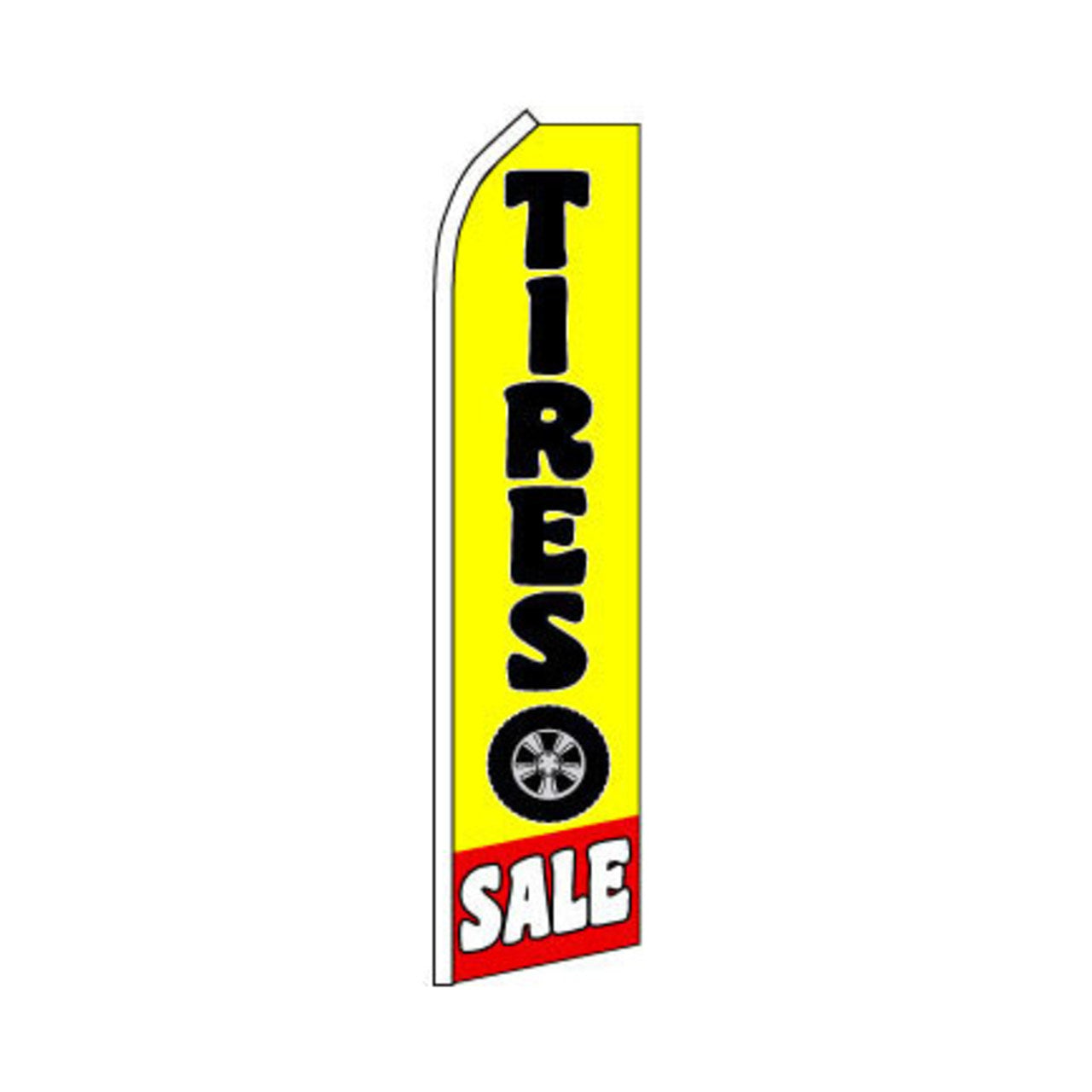 Tires Sale Swooper Flag - 11.5ft x 2.5ft