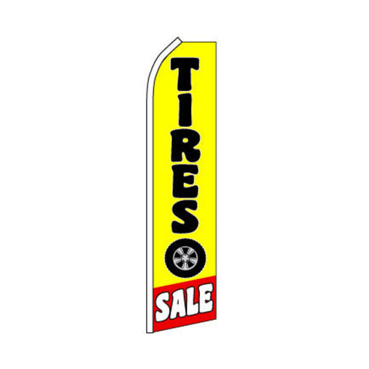 Tires Sale Swooper Flag - 11.5ft x 2.5ft
