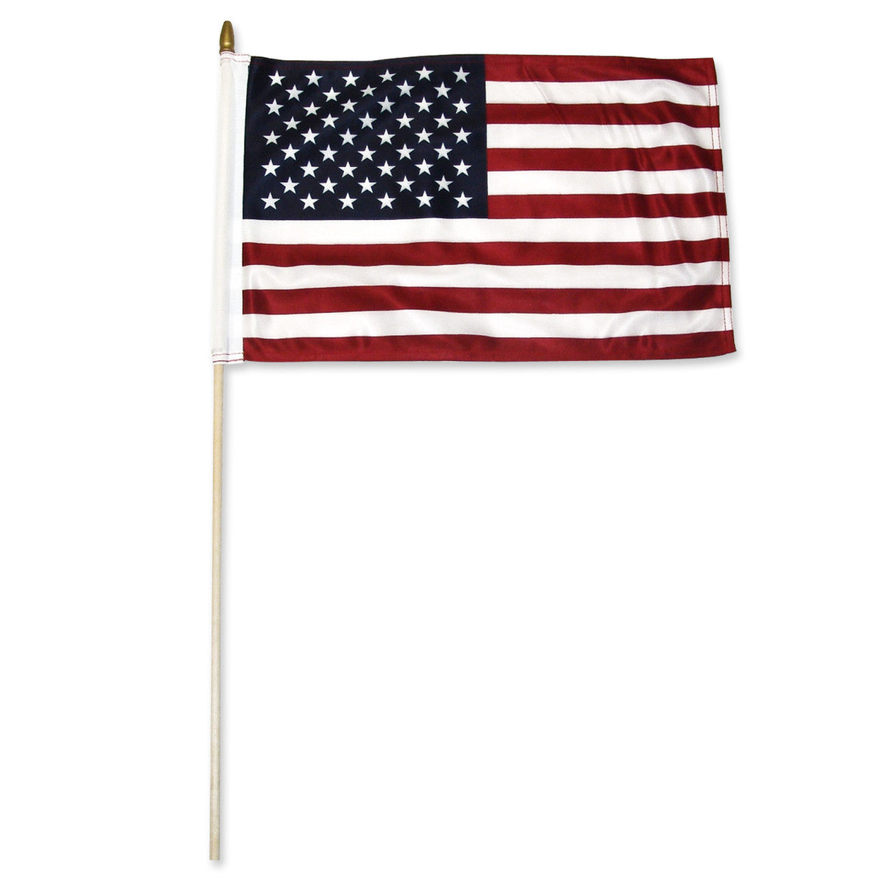 Double Sided American Stick Flag - Durable Knit Polyester - 12" x 18"