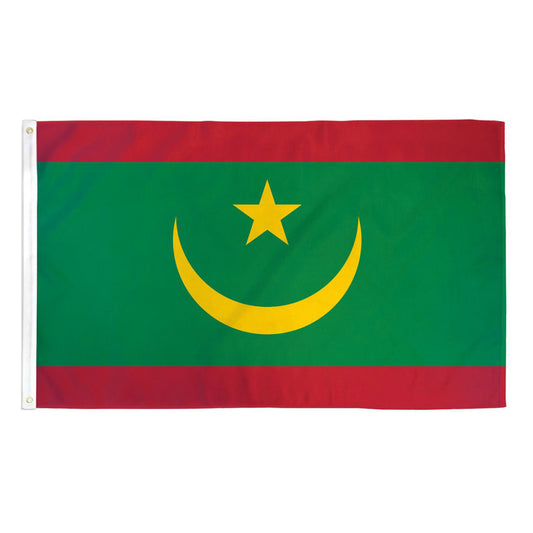 Mauritania Flag 3ft x 5ft Printed Polyester