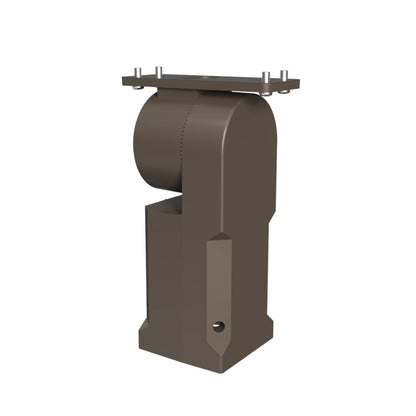 Metal bracket or support structure on a white background