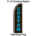 Custom Made Digital 3' x 7.5' Blade Flag - Swooper Flag