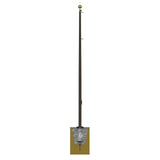 Commercial flagpole implementation illustration with below ground sleeve.