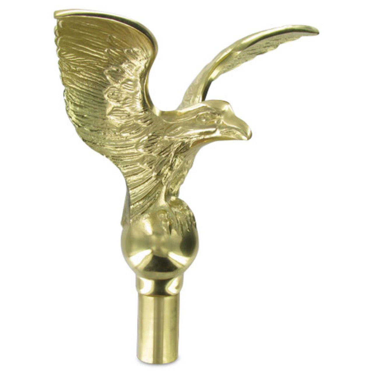 7in Metal Gold Flying Eagle Finial - 8.25in Wing Span