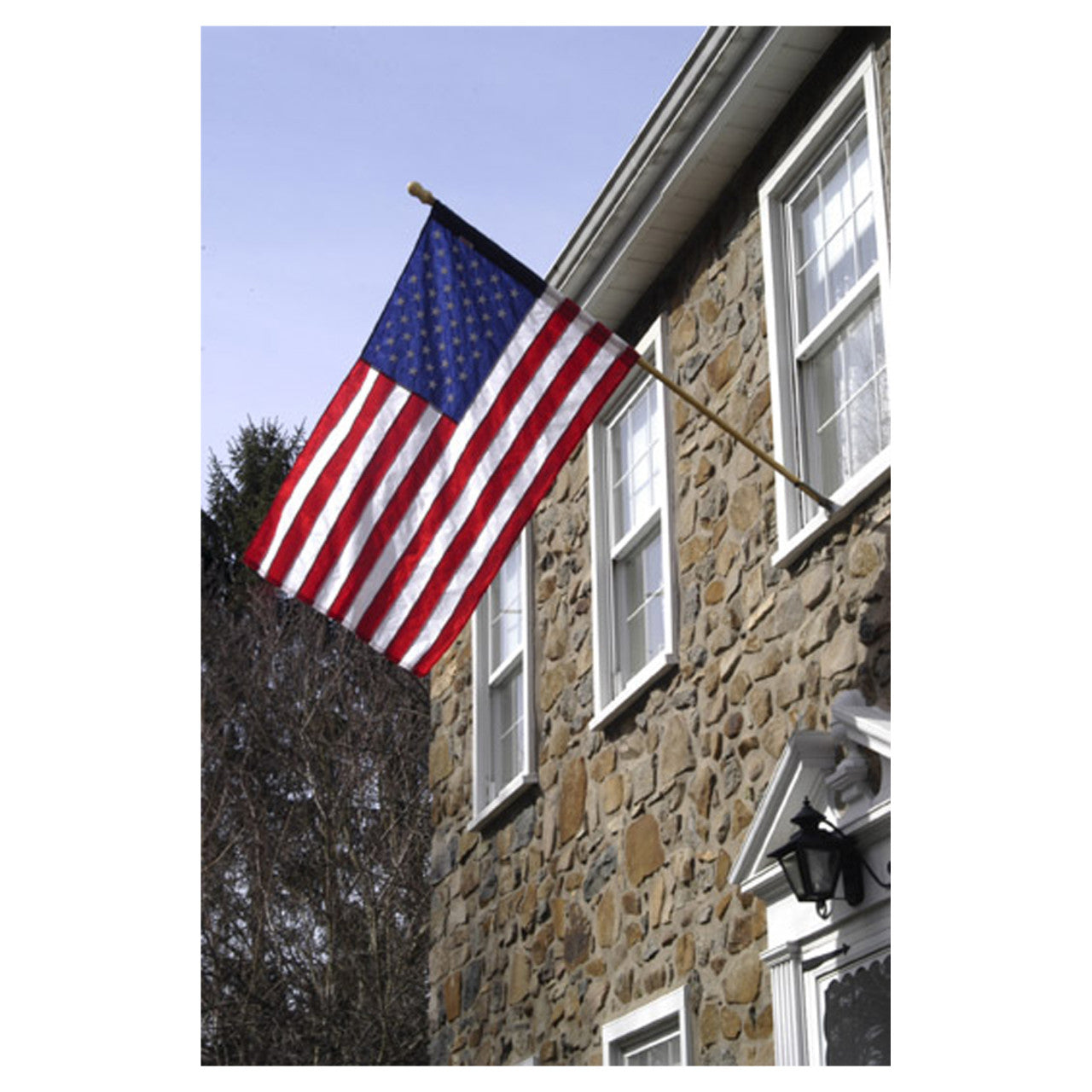 Valley Forge U.S. Outdoor Flag Kit With 2.5ft x 4ft Nylon Flag & 5ft Wood Pole