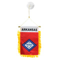 Arkansas state flag hanging banner on a white background