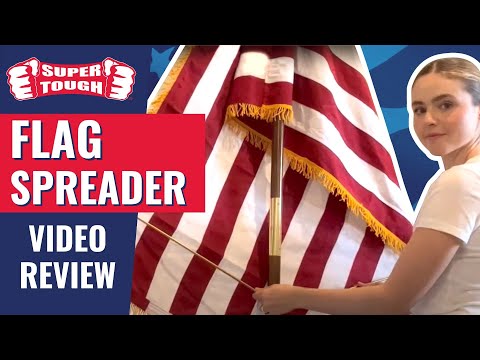 Super Tough Gold Flag Spreader for Indoor Flag