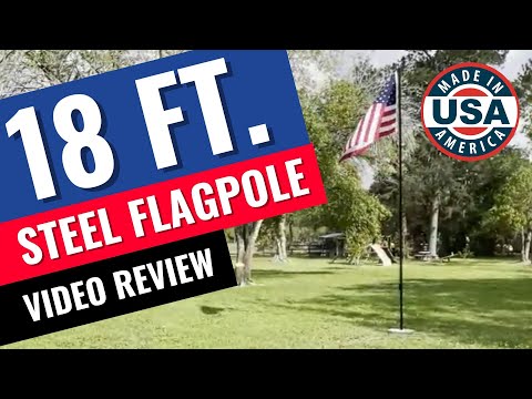 18ft US Made Steel Outdoor Flagpole by Valley Forge