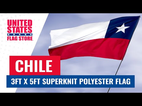 Chile flag 3ft x 5ft Super Knit Polyester