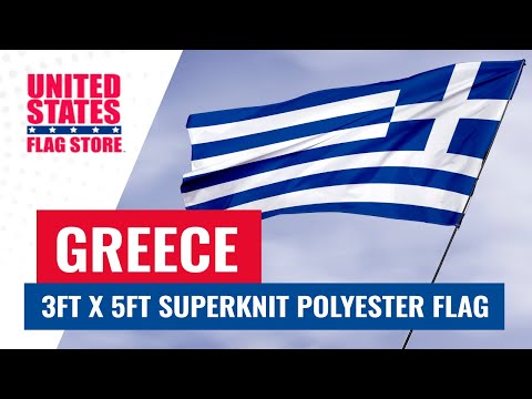 Greece flag 3ft x 5ft Super Knit polyester