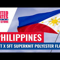 Philippines flag 3ft x 5ft Super Knit Polyester