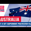 Australia flag 3ft x 5ft Super Knit polyester