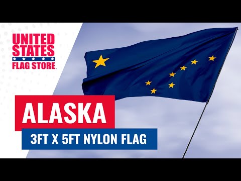 Video for a 3ft x 5ft Alaska state flag
