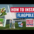 Super Tough 20ft Aluminum Sectional Heavy Duty Residential Flagpole - Satin Finish