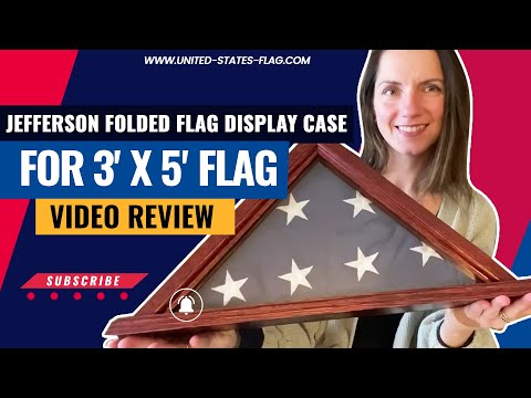 Jefferson Folded Flag Display Case for 3' x 5' Flag