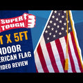 Super Tough Indoor Flagpole Kit with Nylon 3ft x 5ft American Flag
