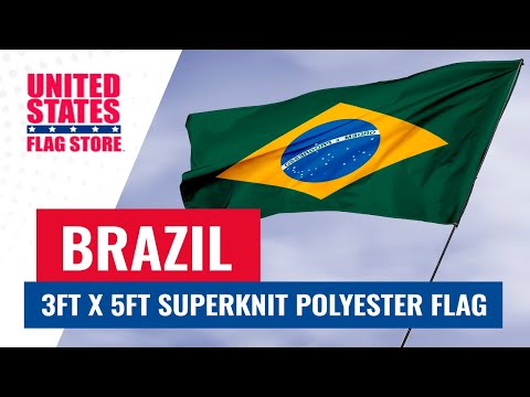 Brazil flag 3ft x 5ft Super Knit polyester