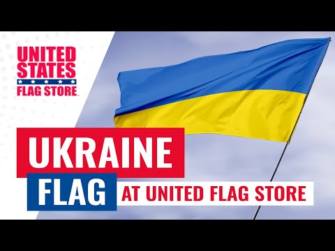 Ukraine Flag 4ft x 6ft Sewn Oxford Polyester