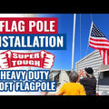 Super Tough 20ft Heavy Duty Aluminum Sectional Residential Flagpole Kit